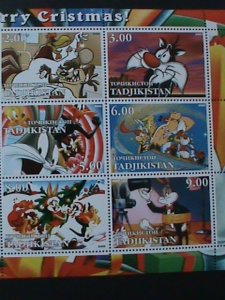 TAJIKISTAN-2002 DISNEY CARTOON-FAMOUS MOVIE- MERRY CHRISTMAS- MNH-SHEET VF