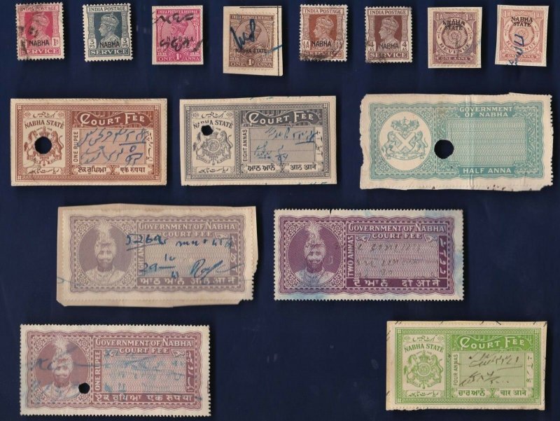 15 All Different NABHA (INDIAN STATE) Stamps