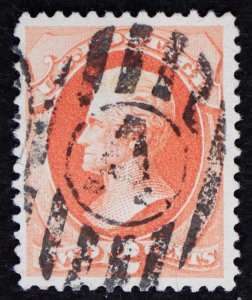 U.S. Used Stamp Scott #183 2c Jackson, XF - Superb. A Duplex Cancel.  A Gem!