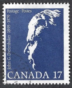 Canada #859 17¢ John G. Diefenbaker (1980). Used.