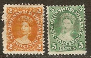 New Brunswick 7-8 SG 12, 15 MNG F/VF 1860-62 SCV $2.2537.50