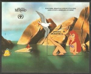 DOMINICA Sc# 1356 MNH FVF Souvenir Sheet Little Mermaid Ariel Disney