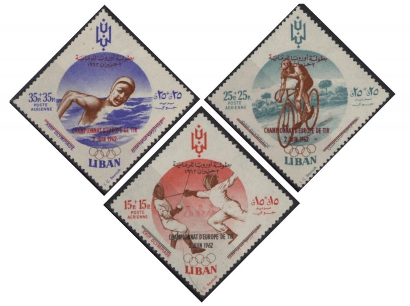 Lebanon CB12-CB14 (mh) Olympics (1961)