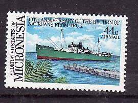 Micronesia-Sc#C20- id7-unused NH Airmail set-Ships-1986-