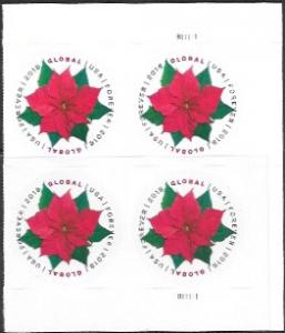 US #5311 Plate Block. Poinsettia. Global.