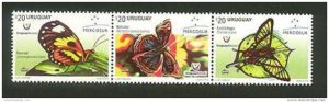 BUTTERFLY INSECTS 2016 NEW ! Uruguay MNH STAMP COMPLETE ONLY 45000 SETS ISSUED