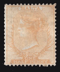 MOMEN: MALTA SG #1 1860 NO WMK MINT SMALL PART OG H £1,300 LOT #66804*