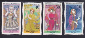 Germany 1225-28 MNH 1976 Early German Actresses Full set of 4 VF