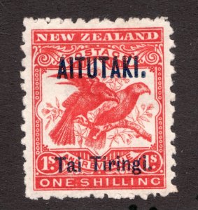 Sc6 / SG7 - Aitutaki - 1903 - 1sh - Tai Tiringi. - Bird  - MH -  superfleas 