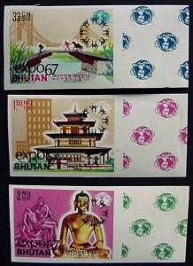 Bhutan, Scott 87-87B, MNH Imperf set