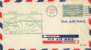 C21 20c CHINA CLIPPER AIRMAIL - Sidenius #21c CV$75