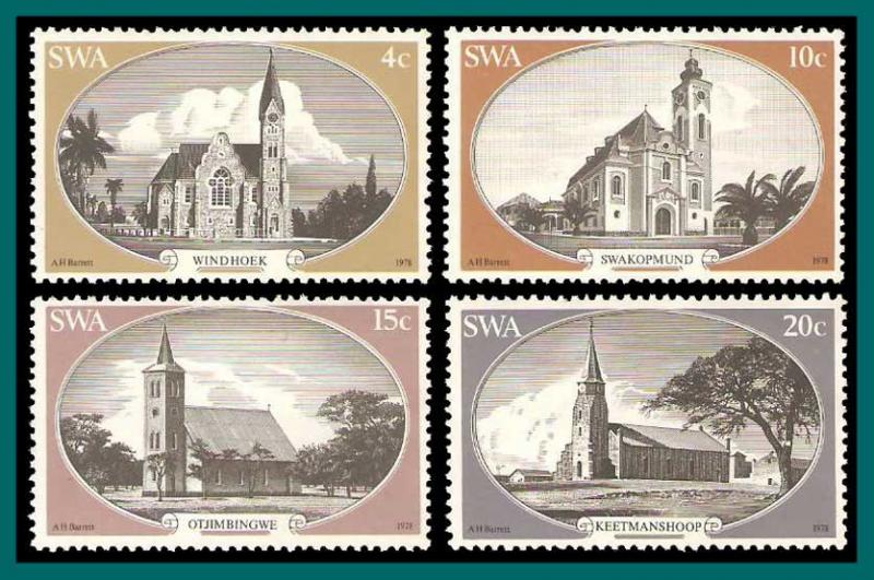 SWA Namibia 1978 Churches, MNH  419-422,SG319-SG322