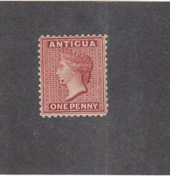 ANTIGUA (MK2614)  # 2  FVF-MNG SPOT 1d  QUEEN VICTORIA /DULL ROSE CAT VALUE $140