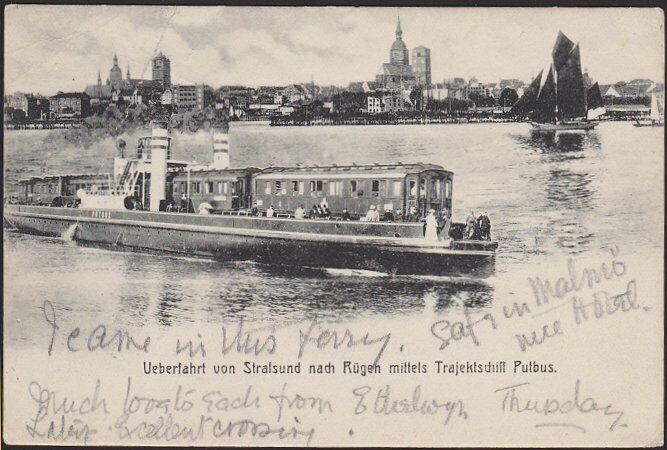 SWEDEN 1907 postcard to UK with Railway cancel.............................67929