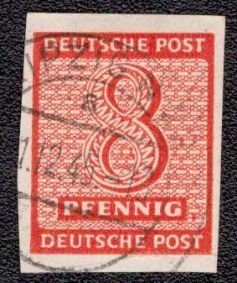 Germany DDR Russian Occupation West Saxony 1945 -  14N5a Used