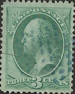 # 158 GREEN USED OFFSET ON REVERSE VARIETY GEORGE WASHINGTON