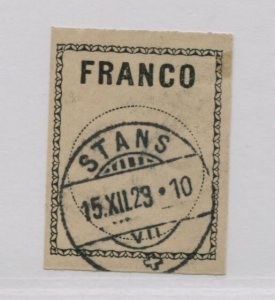 SWITZERLAND  FRANCO ZETTEL I USED  (1)