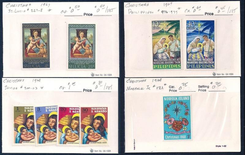 WORLDWIDE Topical Christmas (70) Different Sets Mint & Used