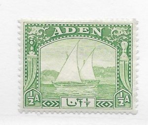 Aden #1 MH - Stamp - CAT VALUE $4.50