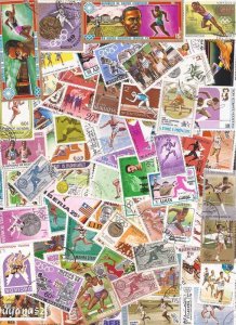 Running on Stamps Collection - 200 Different Stamps