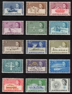 BRITISH ANTARCTIC 1963 Definitives; Scott 1-15, SG 1-15; MNH