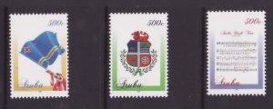 Aruba-Sc#477-9- id5-unused NH set-National Symbols-2016-