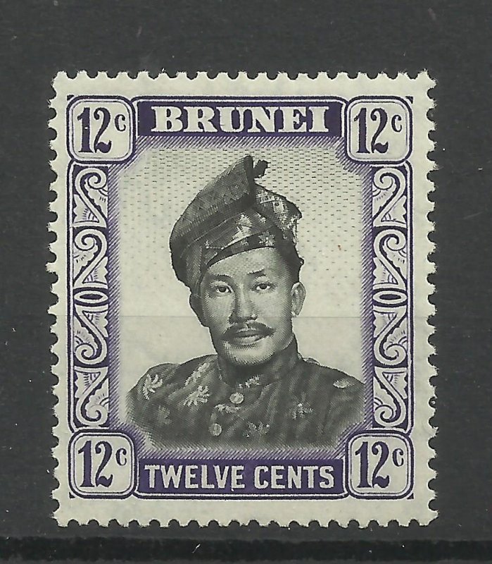 Brunei 1952 Sg 107, 12c Black & Violet LM/M [535] 