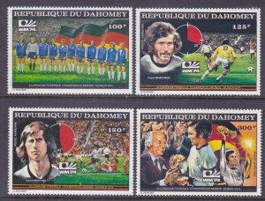 Dahomey C243-46 MNH 1974 West Germany World Cup Soccer Champions Airmail Set
