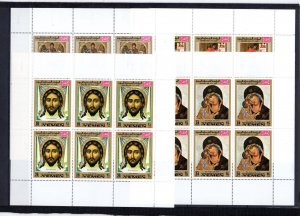 YEMEN KINGDOM 1969 CHRISTMAS PAINTINGS/ICONS 12 SHEETS OF 6 STAMPS MNH