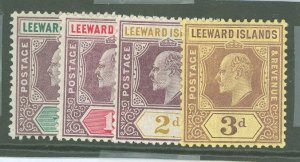 Leeward Islands #29-31/34  Multiple