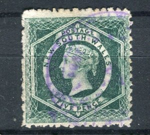 NEW SOUTH WALES; 1870s-80s classic QV issue fine used Shade of 5d. value