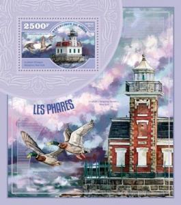 Lighthouses Leuchttürme Architecture Baustil Phares Birds Niger MNH stamp set