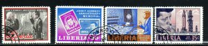 LIBERIA #447-448, C173-C174  1966  J.F.K   MINT  VF NH  O.G  CTO