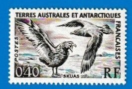 French Southern Antarctic Territory SCOTT#13 1959 BROWN SKUA BIRDS - MNH