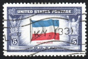 SC# 917 - (5c) - Overrun Countries - YUGOSLAVIA USED Single