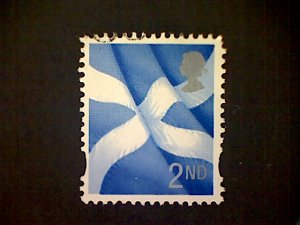 Great Britain-Scotland, Scott #20, used(o), 2003, Flag of St Andrew, 2nd