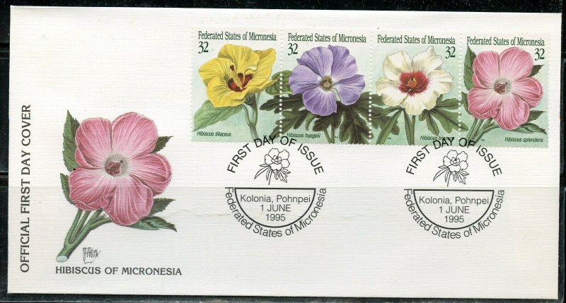 MICRONESIA 1995 HIBISCUS OF MICRONESIA  FIRST DAY COVER 