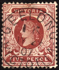 1905, Victoria 5p, Used, Sc 224