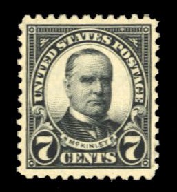 United States, 1910-30 #559 Cat$15.50, 1922 7c black, never hinged