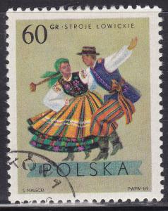 Poland 1686 Costumes of Lowicz, Lodz 60GR 1969