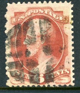 USA 1870 National Banknote 6¢ Carmine No Grill Scott 148 VFU S565 ⭐⭐⭐⭐⭐⭐