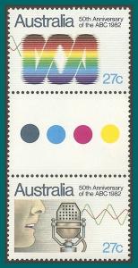 Australia 1982 ABC, gutter pair, MNH  831a,SG847a