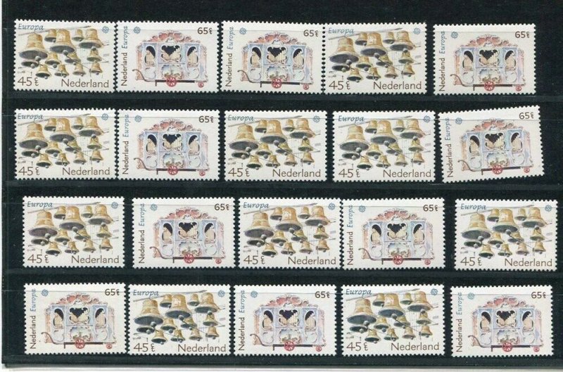 D093754 Europa CEPT 1981 Folklore Wholesale 10 Series MNH Netherlands