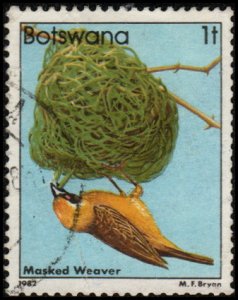 Botswana 303 - Used - 1t Masked Weaver (1982) (cv $1.60) +