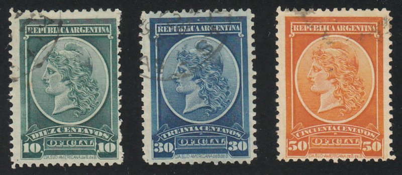 Argentina - 1901 - SC O34-36 - Used