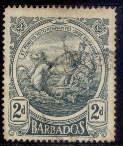 BARBADOS GV SG184, 2d grey, USED. Cat £42.