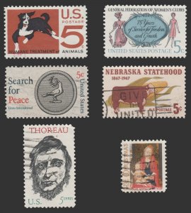 UNITED STATES STAMP GROUP INCLUDES SCOTT # 1307 - 1328. USED.