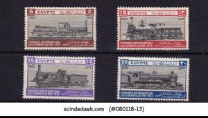 EGYPT 1933 LOCOMOTIVES OF 1852 / RAILWAY TRAINS SCOTT#168-71 4V MLH CV=77.00 USD