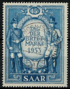 Saar #247  CV $13.00  Stamp Day 1953