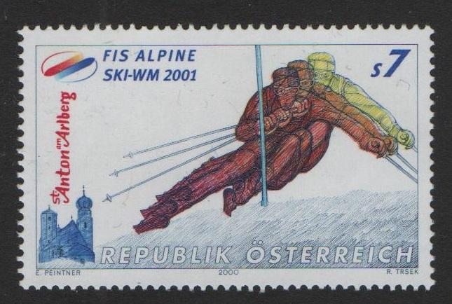 Austria   #1834   MNH  2000  Worldchampiomship   skiing